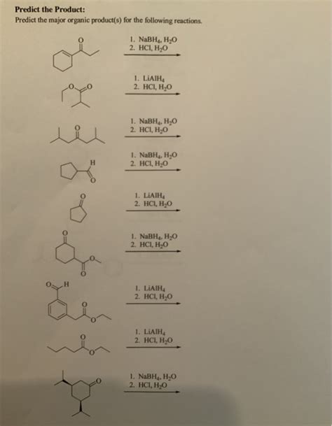 Solved Predict The Product Predict The Major Organic Chegg