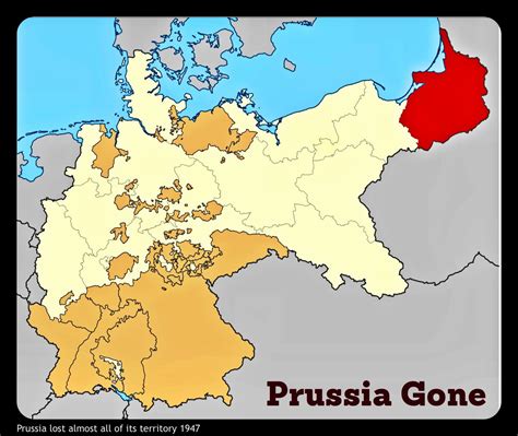 Map of Kingdom of Prussia, Germany