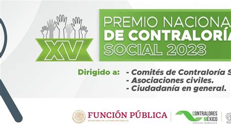 Convocatoria Premio Nacional de Contraloría Social 2023 PortalSej