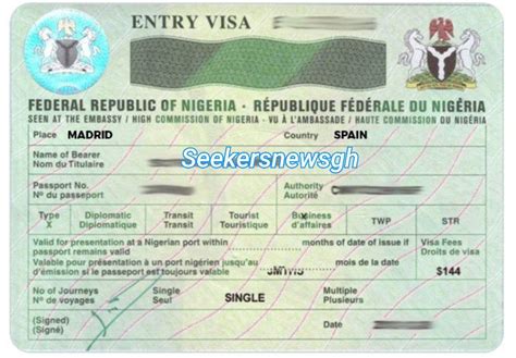 Nigerian Visa Requirement Seekersnewsgh