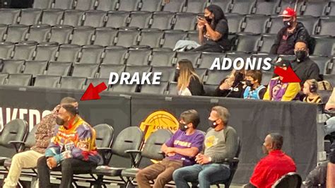 Drake Brings Adonis to Lakers Playoff Game but They Sit Separately