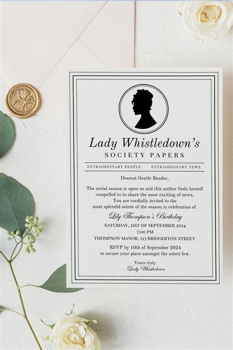 Lady Whistledown Society Papers Lady Whistledown Template In 2024