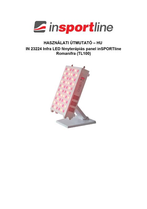 Tl In Infra Led Panel Insportline Romanifra User Manual