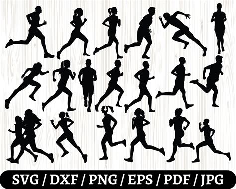 runner svg runner clipart svg running people runner cut etsy