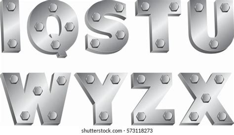 Steel Fonts Rivets Images Stock Photos Vectors Shutterstock