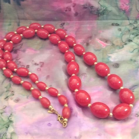 Monet Jewelry Vintage Red Monet Necklace Poshmark