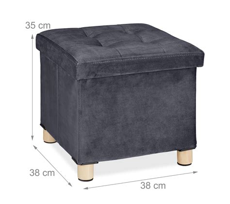 Tabouret De Rangement En Velours Tabouret But