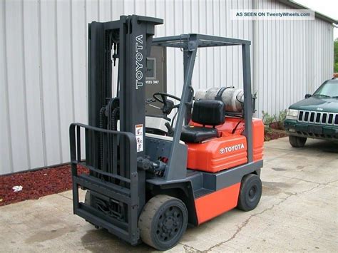 Toyota Model 5fgc25 1994 5000lbs Capacity Lpg Cushion Tire Forklift