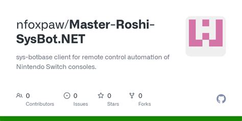 GitHub Nfoxpaw Master Roshi SysBot NET Sys Botbase Client For Remote