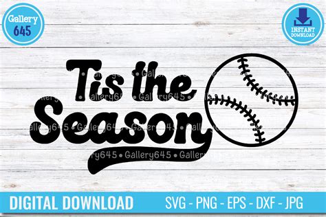 Retro Tis The Season Baseball Svg Png Graphic By Gallery645 · Creative