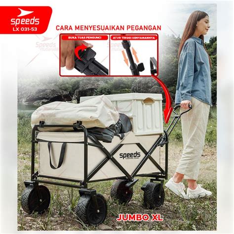 Jual Troli Camping Portable Gerobak Lipat Keranjang Piknik 53 Box