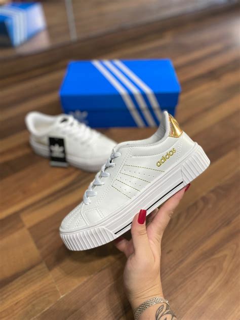 T Nis Feminino Adidas Superstar Plataforma T Nis Leveshoes