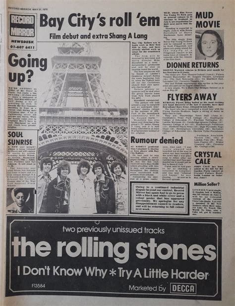 Graeme Wood On Twitter From May 1975 RECORD MIRROR WEEKLY Features