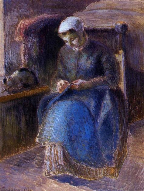 Caroline Kofahl On Twitter Rt Artpissarro Woman Sewing