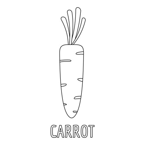 Carrot icon, outline style. 14426236 Vector Art at Vecteezy