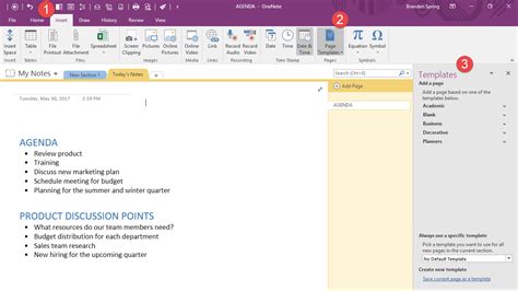 Onenote Meeting Notes Template