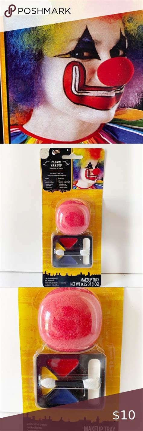 Halloween Clown Makeup Kit Nose Costume Accessory | Makeup kit, Clown ...