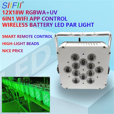 Wifi Control W Wireless Battery Led Par Light Rgbwa Uv In