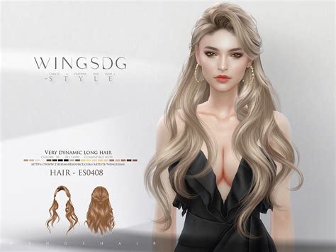 The Sims Resource Very Dynamic Long Hair Es0408