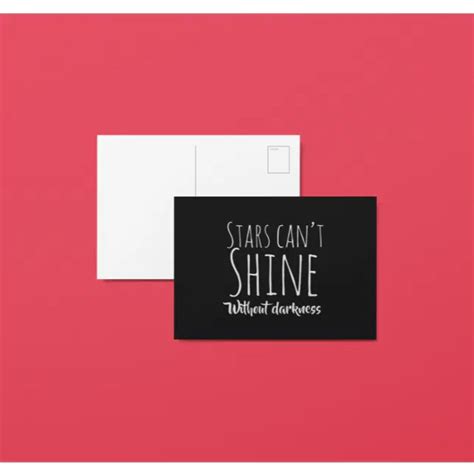 Stars Cant Shine Without Darkness Affirmation Postcard Zazzle