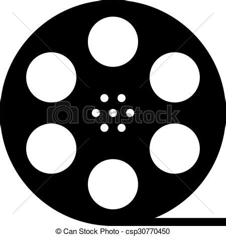 Film Reel Icon Black And White #335015 - Free Icons Library