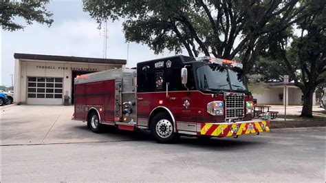 Terrell Fire Department Engine Responding To A Structure Fire Youtube