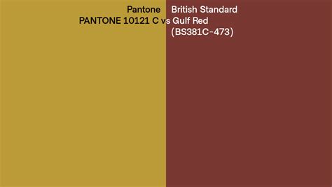 Pantone 10121 C Vs British Standard Gulf Red Bs381c 473 Side By Side