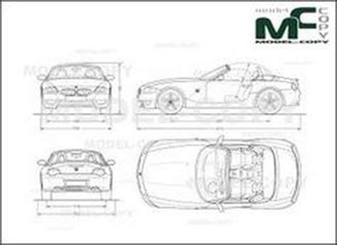 BMW Z4 M E85 Roadster 2D Drawing Blueprints 30240 Model COPY