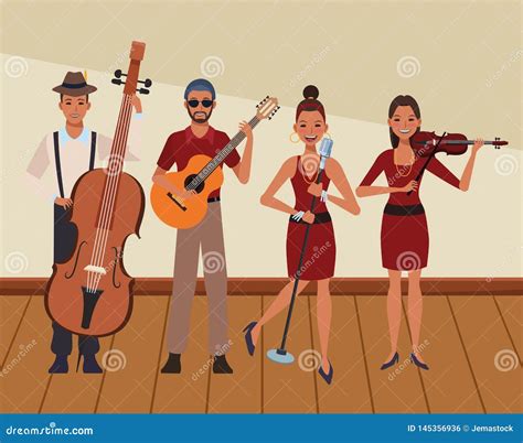 M Sico Que Juega En Una Banda Ilustraci N Del Vector Ilustraci N De