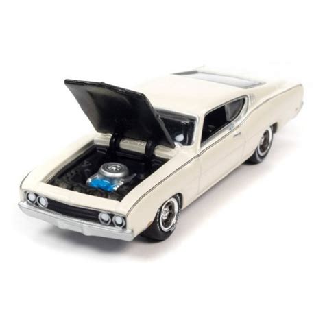 Miniatura Carro Ford Torino Talladega Classic Gold Branco