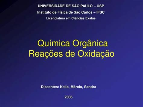 Ppt Química Orgânica Reações De Oxidação Powerpoint Presentation Id