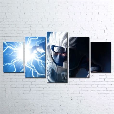 5 Piece Canvas Painting Kakashi Naruto Poster Prints home decor wall ...