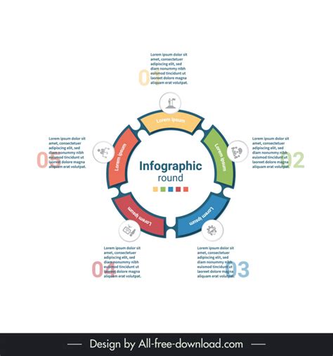 Infographic Design Elements Modern Flat Circle Shape Vectors Images