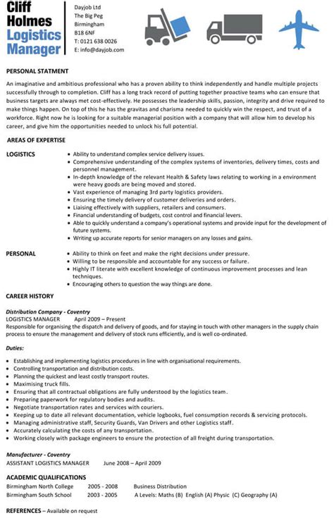 15 Best Resumes For Logistic Manager Jobs Free Templates