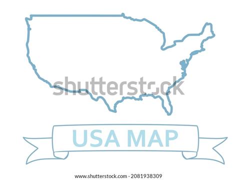 Usa Map Outline Vector Illustration Stock Vector (Royalty Free ...