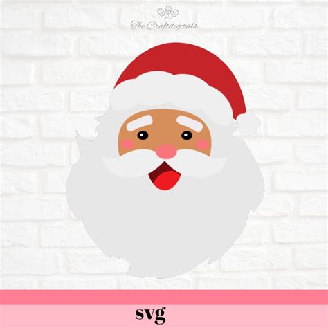 Layered Santa Svg Santa Svg Black Santa Christmas Svg Holiday Svg