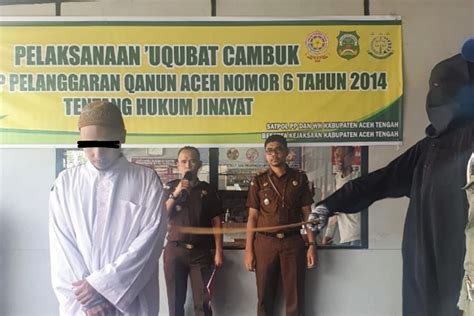 Tiga Pelanggar Syariat Islam Di Aceh Tengah Dicambuk Ini Pelangarannya