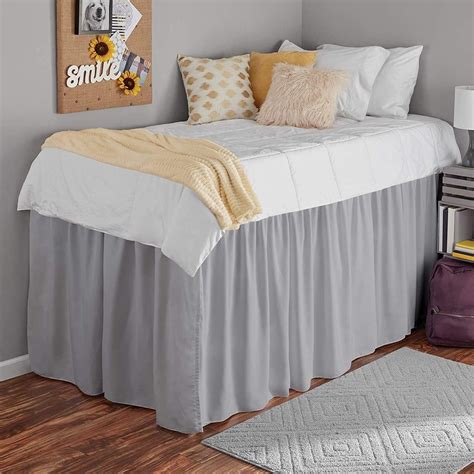 Dorm Bed Skirt Twin Xl College Dorm Room Bed Skirt Extended Bed Skirt Dorm Extra