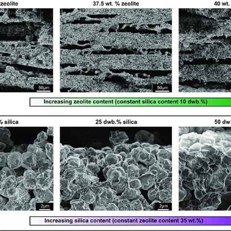 SEM Micrographs Of The Fractured Surface Of Freeze Cast Monoliths With