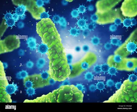 Les virus et bactéries pathogènes microscopiques germes qui causent