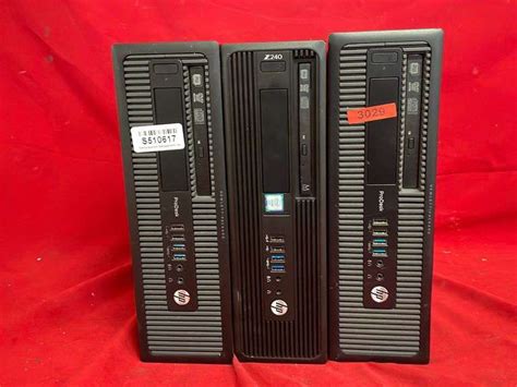 2 Qty Hp Prodesk 600 G1 Sff 1 Qty Hp Z240 Sff Workstation Sierra Auction Management Inc