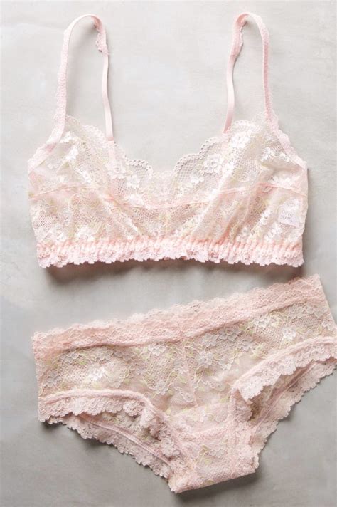 Pale Pink Creme Underwear Bralette Set Lingerie Babydoll Lingerie Chic