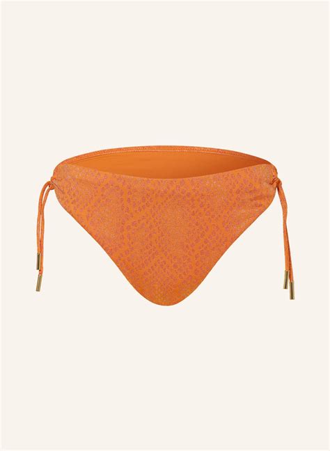 Maryan Mehlhorn Basic Bikini Hose Glance Mit Glitzergarn In Orange