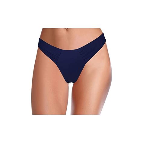 Shekini Slip Bikini Donna A Forma Di U Pantaloni Da Nuoto Plissettato