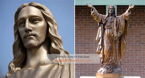 Statue Bronze Jesus Monuments Religious Sculpture