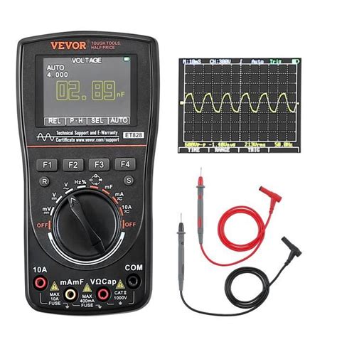 Oscilloscope Numérique VEVOR Oscilloscope Portable Multimètre 2 en