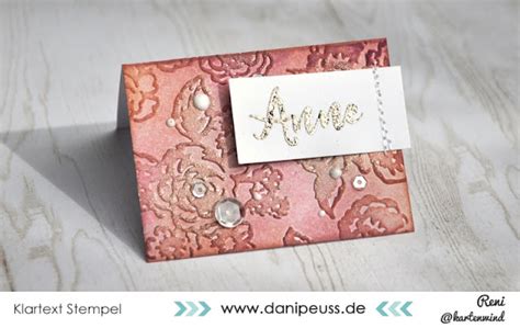 Danipeuss De Blog Hochzeitskarten Mit Embossing Techniken