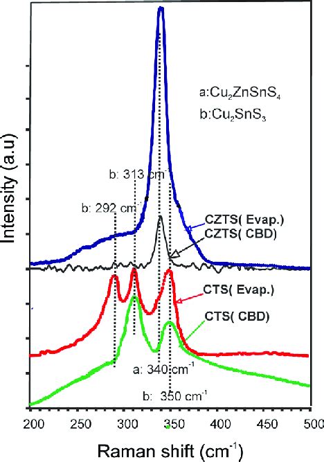 Raman Spectra Of Czts And Cts Thin Films Deposited By Both Sequential