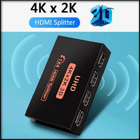 HDMI сплиттер 1 на 4 c поддержкой 2К-4К делитель активный - купить с ...