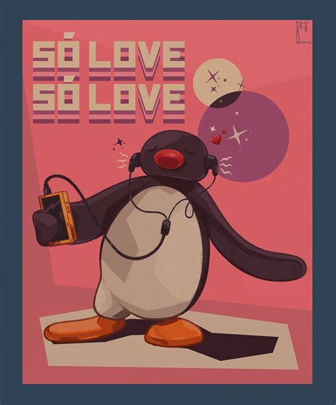 Pingu :D | Retro poster, Graphic poster, Cute drawings